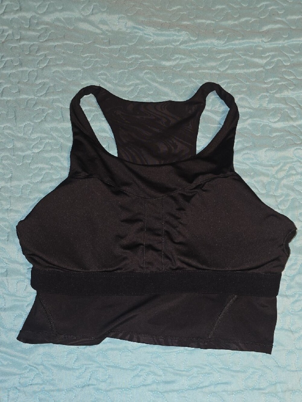 Avia Burgundy Yoga Pant with Black Racerback Crop With Built In Sport Bra - Picture 7 of 14